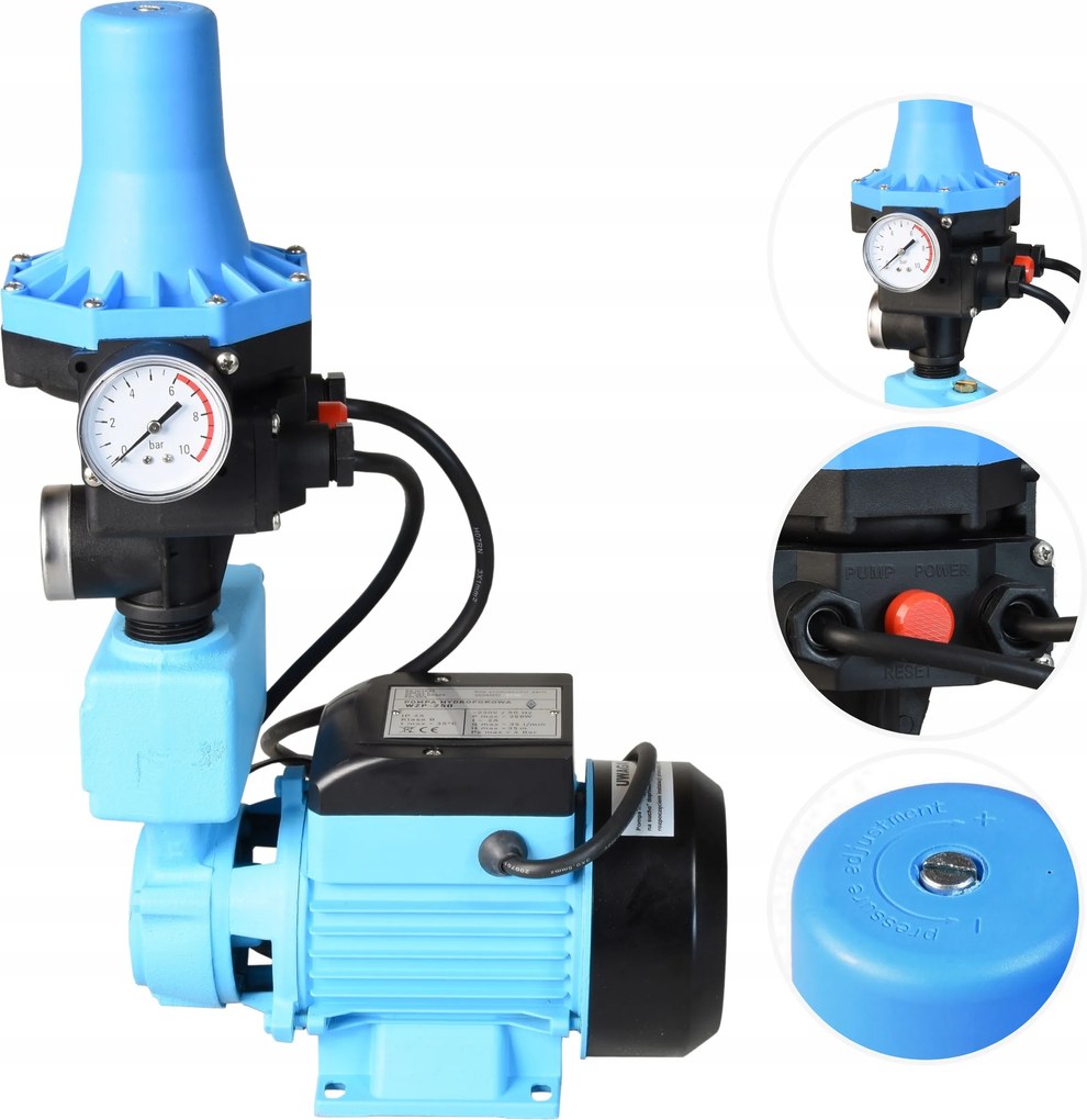 Tichá Vodná Pumpa 250 W 35 L/min S Automatickým Ovládaním Regulácie Suchého Chodu