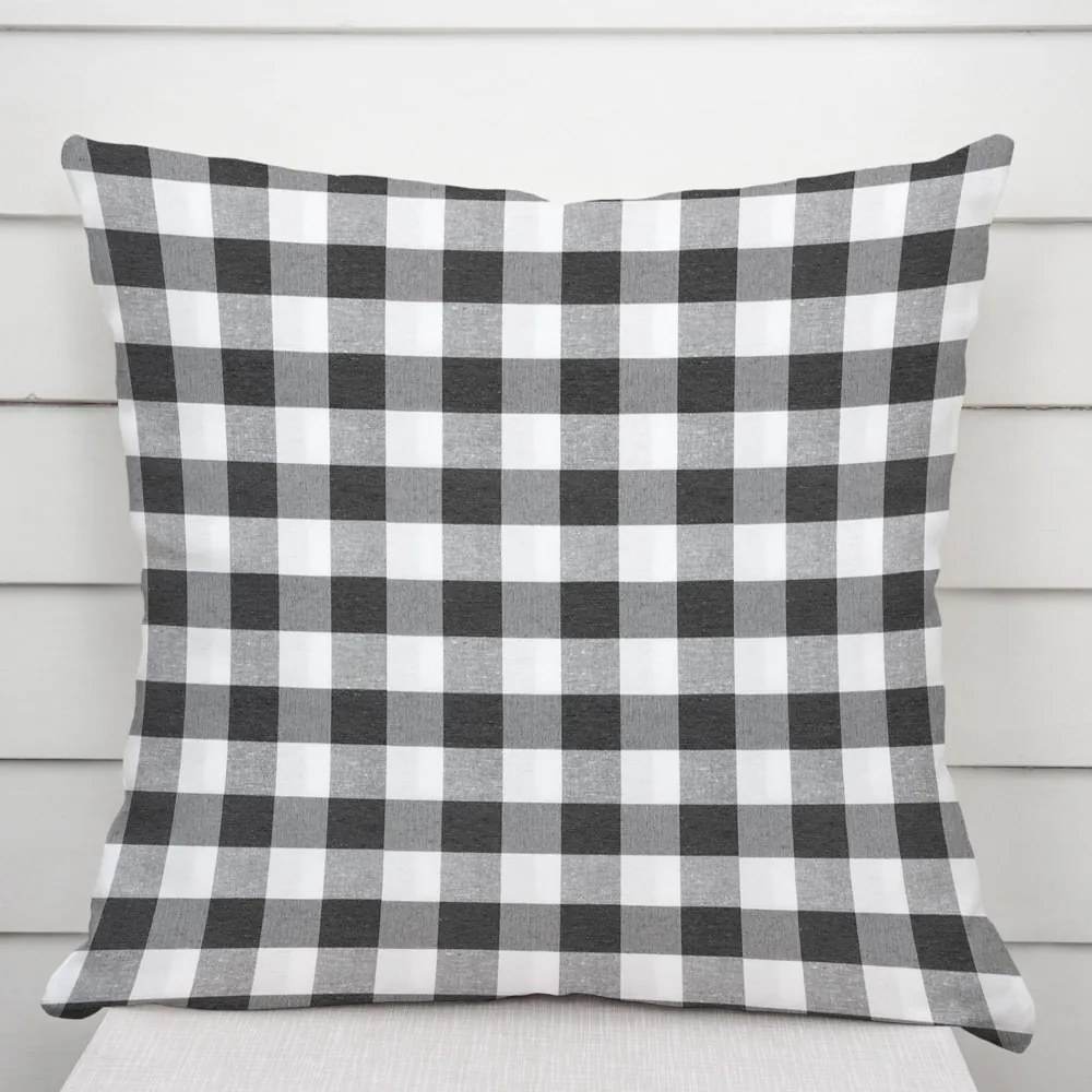 Biante Dekoračná obliečka na vankúš Rebeka RE-010 Sivo-biela kocka veľká 30 x 50 cm