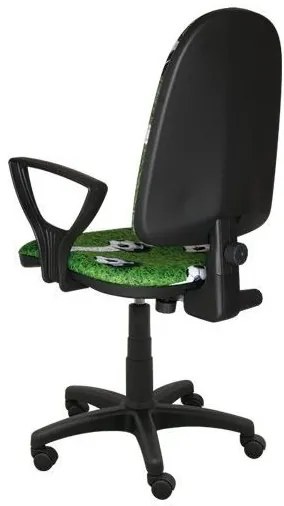 Detská otočná stolička BRANDON - FUTBAL zelená