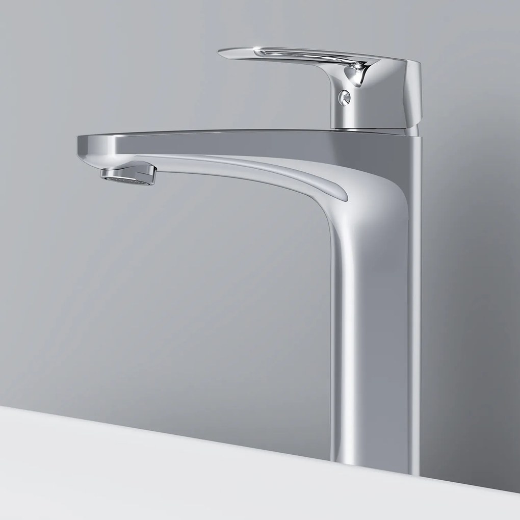 Umývadlová batéria AM.PM Gem FGA92200 vysoká s odtokovým ventilom, chróm