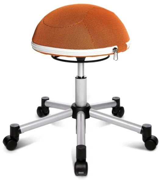Topstar Zdravotná balančná stolička HALF BALL s kovovým krížem, oranžová