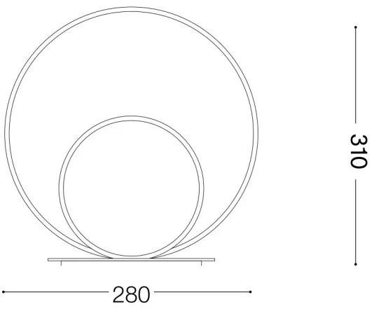 Ideal Lux - LED Stolná lampa OZ LED/22W/230V CRI 90 čierna