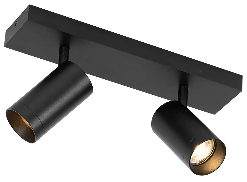 Moderné stropné bodové svetlo čierne nastaviteľné 2-žiarovkové - Jeana Luxe