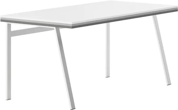 Pracovný stôl SINGLE Gray LAYERS bez prepážok biela / sivá / grafitová 800 1600 750 LAYERS