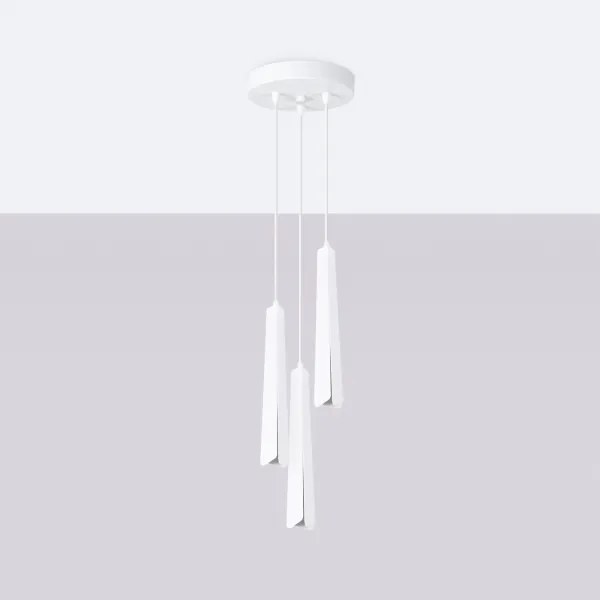 Sollux SL.1398 - Luster na lanku PRYSM 3xG9/8W/230V biela