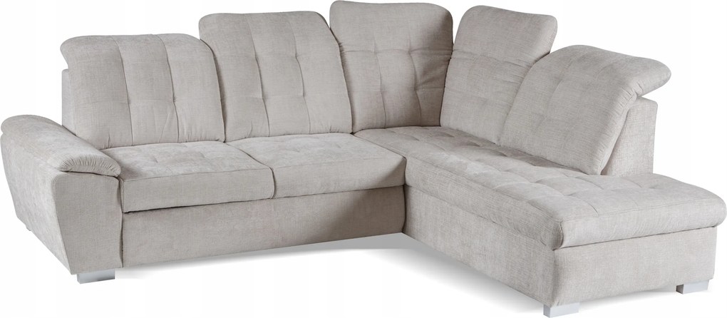 Rohová rozkladacia sedačka Mossi s úložným priestorom Nastaviteľné opierky hlavy 255 x 200 cm