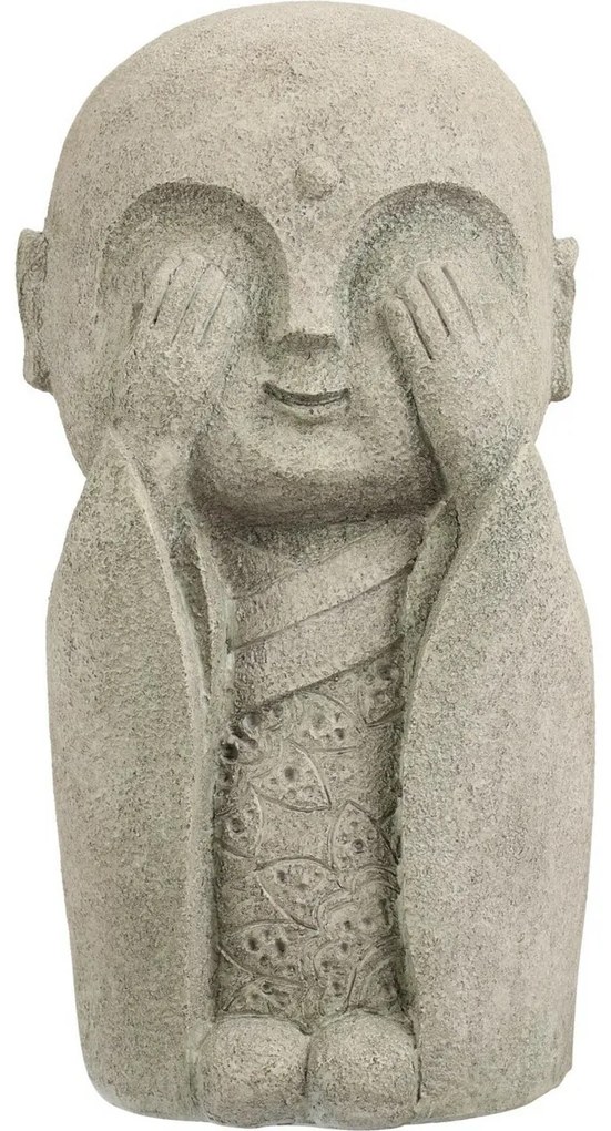 Záhradná dekorácia Budha nevidí, 14,5 x 27 x 13 cm, polyresin
