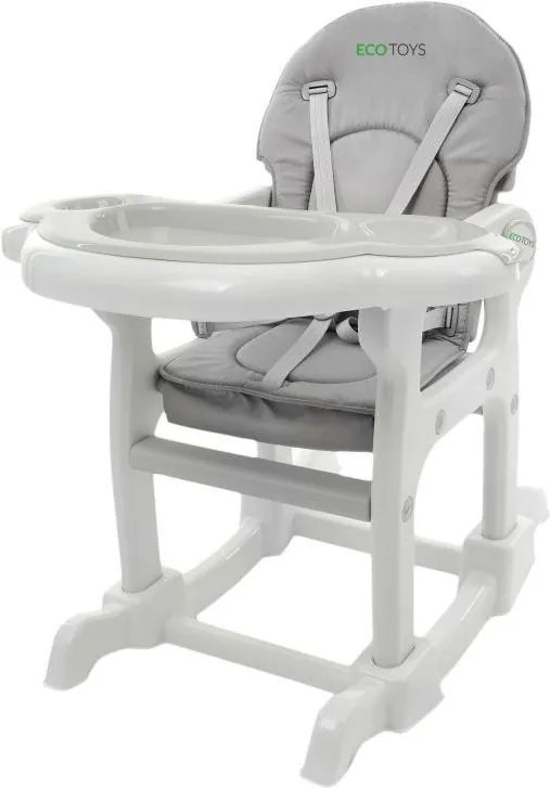 Bestent Detská jedálenská stolička 3v1 GRAY Ecotoys