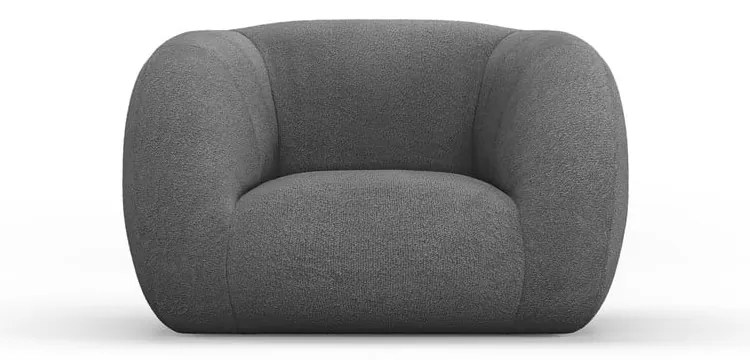 Sivé kreslo z textílie buklé Essen – Cosmopolitan Design