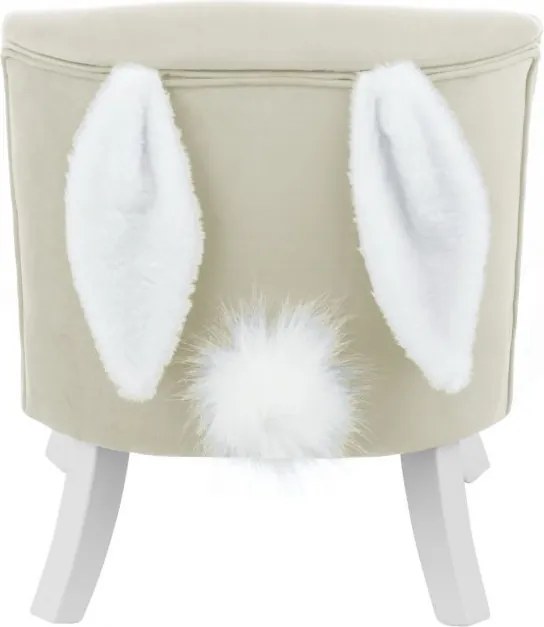 Detské kreslo ušiak béžová 17 cm Drevo