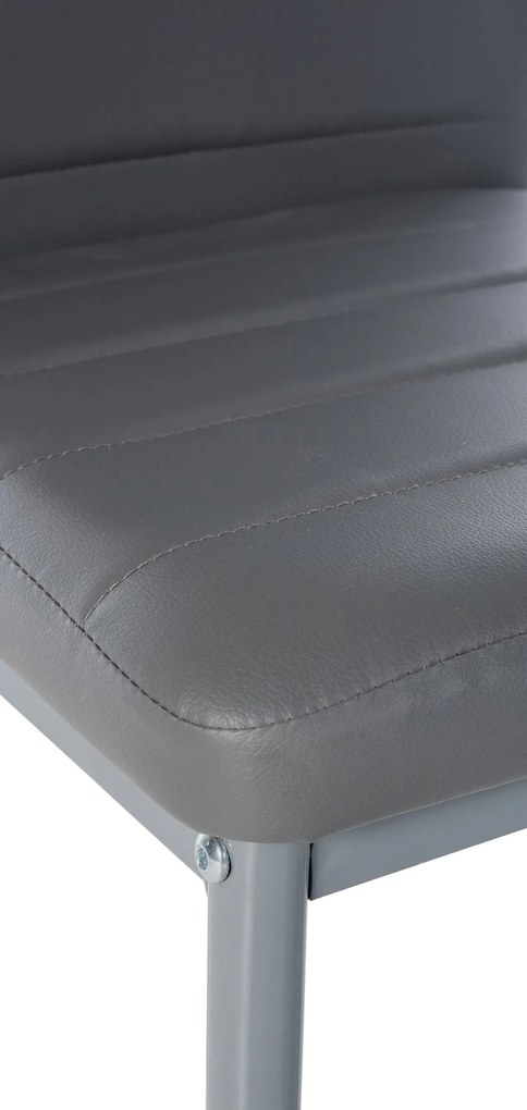 Jedálenská stolička Mayfair - koženka - Sivá