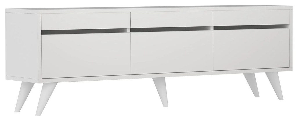TV stolík/skrinka Siluke (biela) . Akcia -20%. Vlastná spoľahlivá doprava až k Vám domov. 1095260