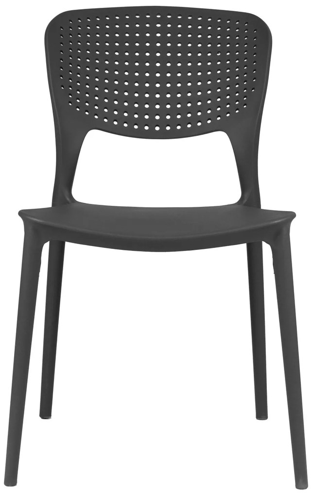 TODO Sivá (grafit/antracit) - MODERNÁ STOLIČKA DO KUCHYNE ZÁHRADY KAVIARNE (STOHOVATEĽNÁ)