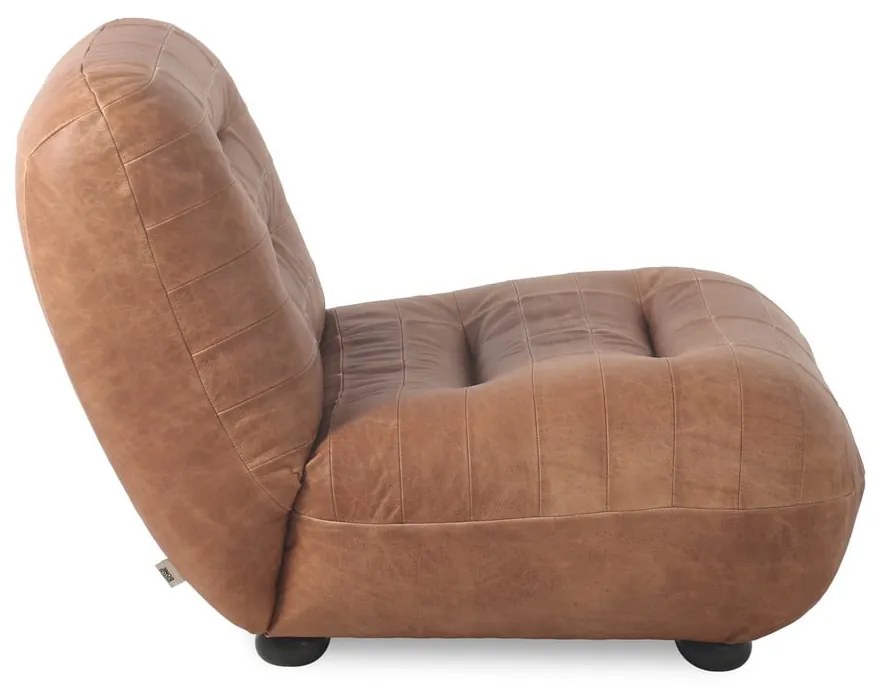 Koňakovohnedé kožené kreslo Wyatt – Dutchbone
