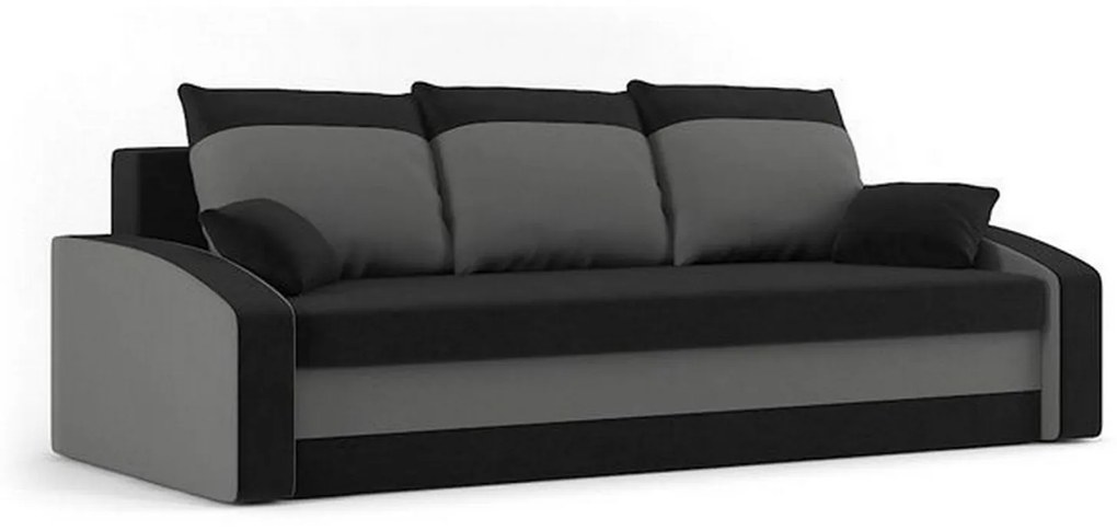 Veľká rozkladacia pohovka HEWLET MODEL 2 Čierna/šedá