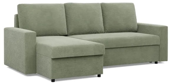 Rohová rozkladacia sedačka NEO Poso svetlozelená