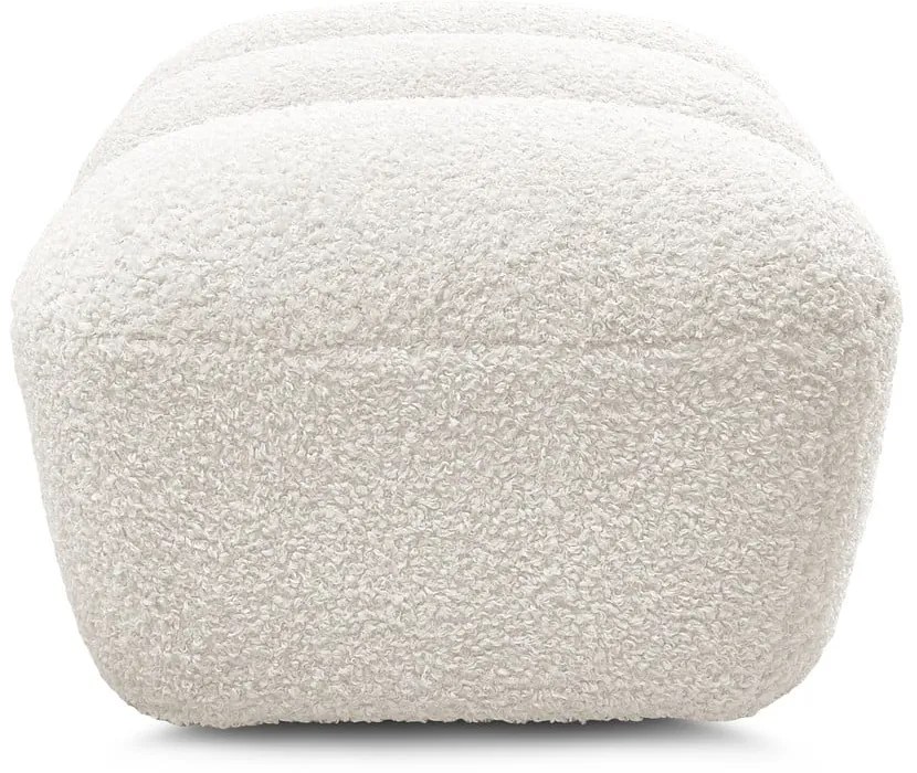 Biela podnožka z textílie buklé Hippolyte – Bobochic Paris