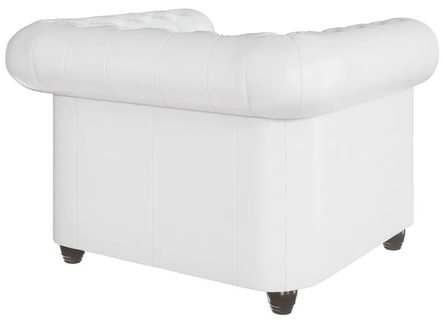 Biele kreslo z imitácie kože York - Ropez