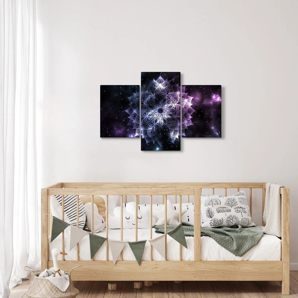 Obraz - Lotusová mandala vo vesmíre (90x60 cm)