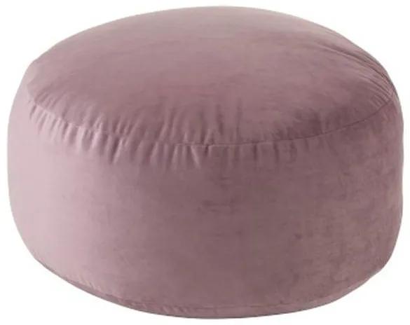 Zamatový purpurový puf Haasse - Ø 60 * 30 cm