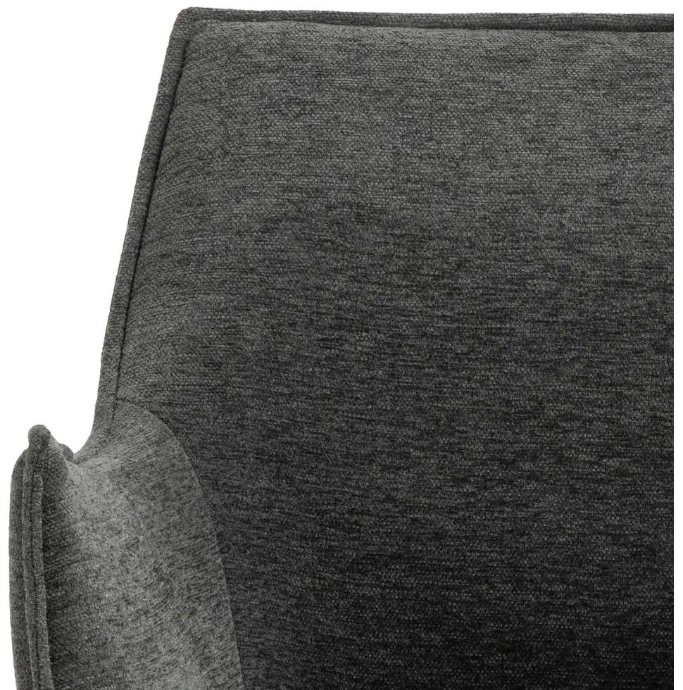 Tmavosivé čalúnené jedálenské kreslo Bonita – Actona