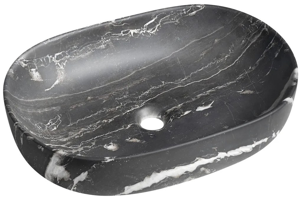 Sapho Sapho, CALEO keramické umývadlo na dosku, 60x42cm, carnico marmor, CA590CM