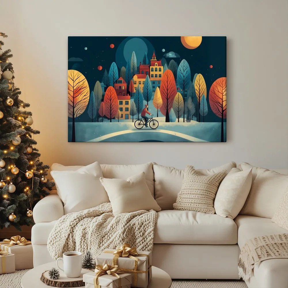 Obraz zimná jazda pod hviezdami