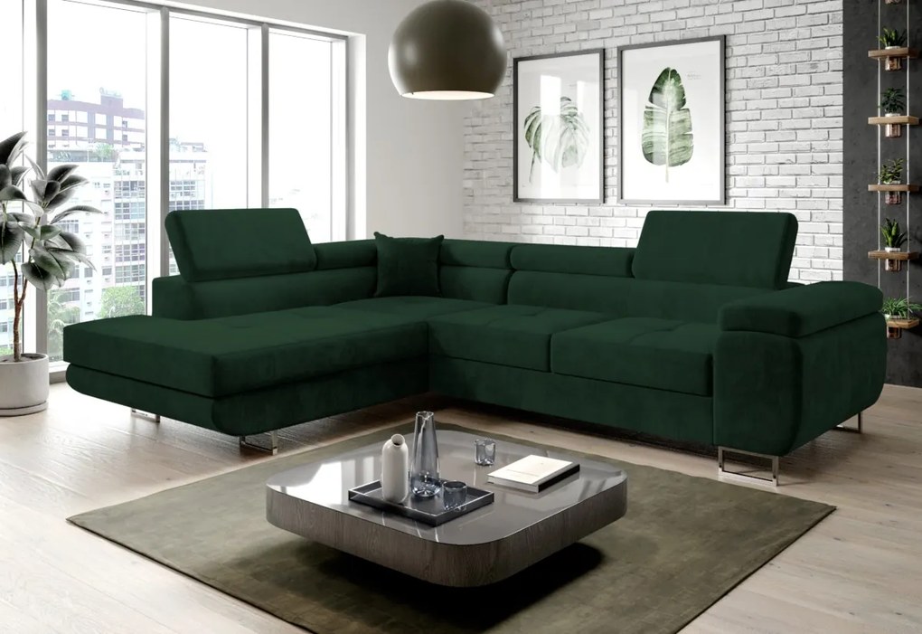 Rohová sedacia súprava SELINA, 275x90x202, sawana 14/soft 17, pravá
