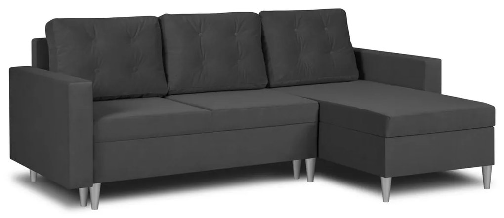 Rohová sedacia súprava s funkciou spania GEST Sivá