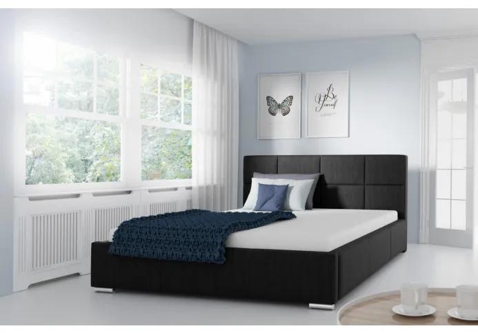 Jednoduchá posteľ Marion 120x200, čierna