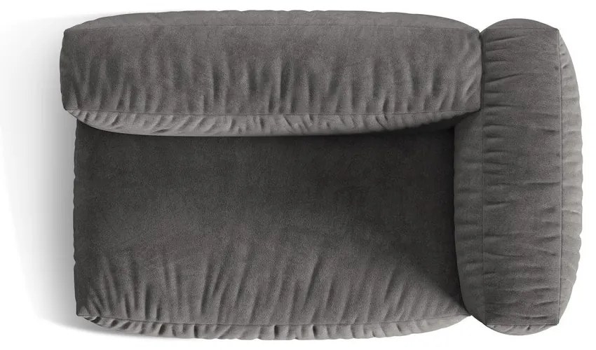 Sivý zamatový modul pohovky (pravý roh) Martina – Micadoni