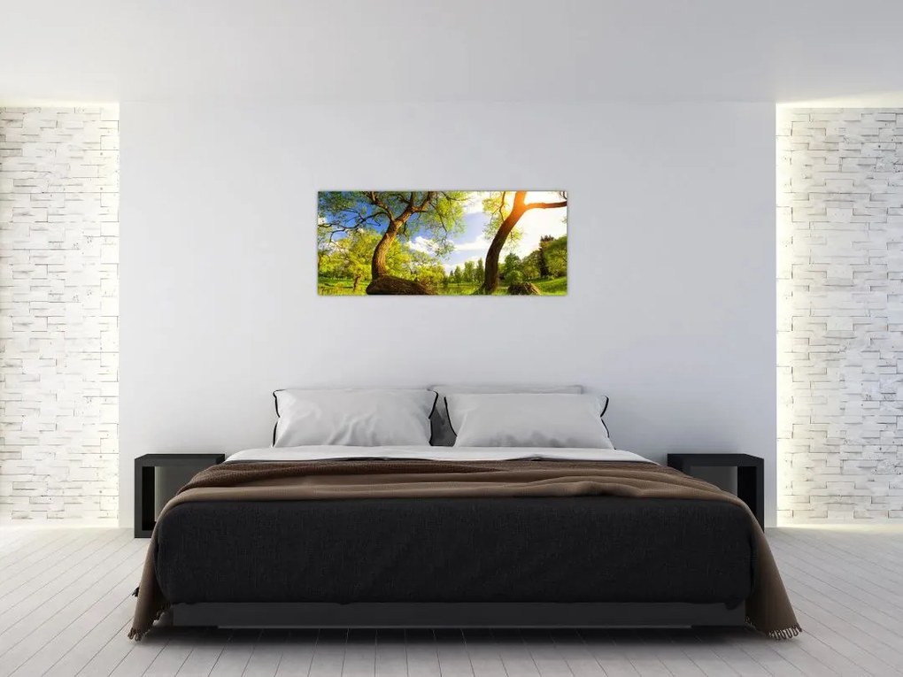 Obraz jarnej lúky (120x50 cm)