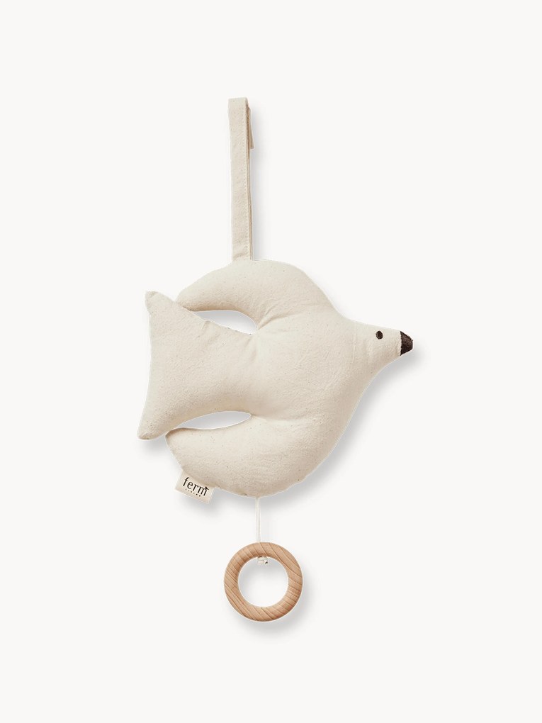 Závesná dekorácia's hudbou z organickej bavlny Swif Bird