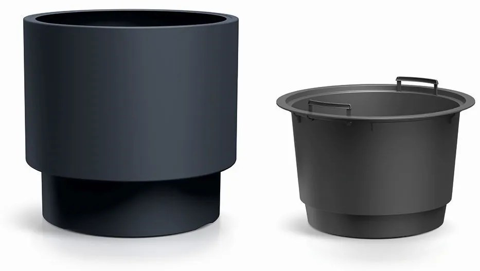 Prosperplast Kvetináč s vložkou HEOSE antracit, varianta 46,8 cm