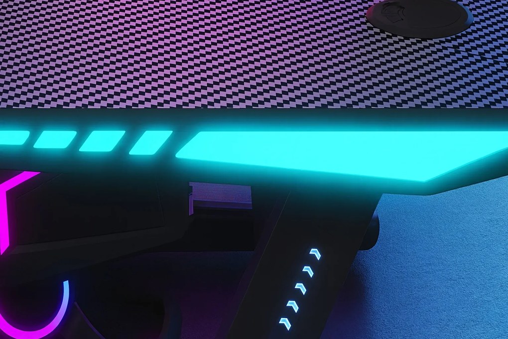 Herný stôl BG04 čierny 140 cm