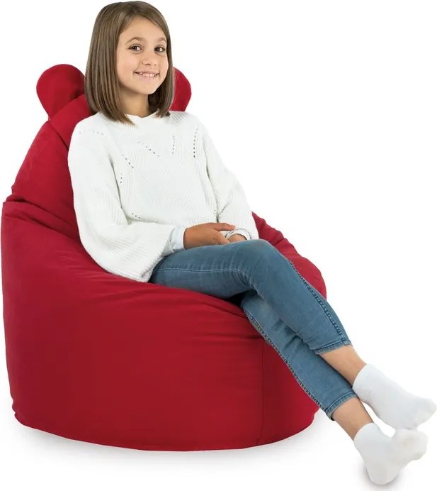 Detské kreslo Sako TEDDY – mäkké plyšové kreslo pre najmenších Farba: Zelený