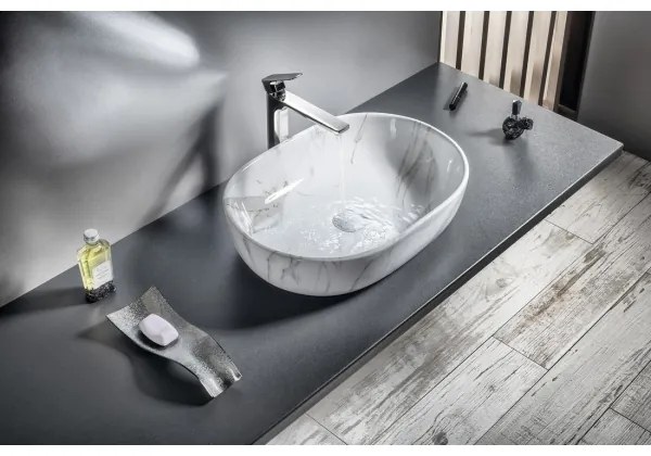 Sapho - Umývadlo na dosku DALMA 59x42 cm keramika/Carrara