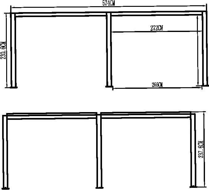 Hliníková bioklimatická pergola s lamelami 5.8 x 3 M