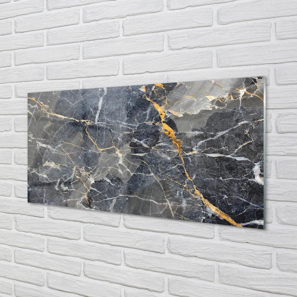 Sklenený obklad do kuchyne Marble kamenný múr 125x50 cm