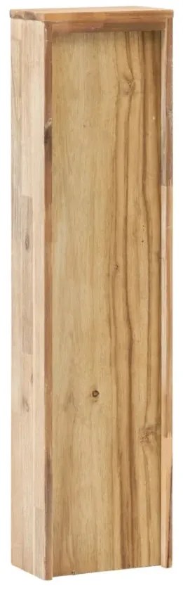 furniture-nabytek.cz - Masivní závěsná polička Jolo z akáciového dřeva, lakovaná, přírodní barva – 25×15×100 cm
