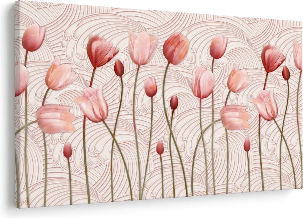 Obraz - Ružové tulipány (90x60 cm)