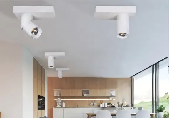 LED bodové svetlo Santos biele/biele