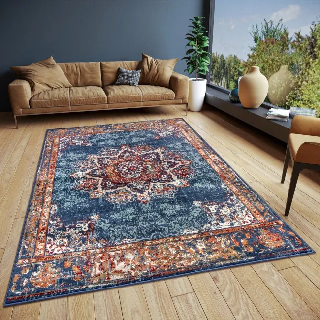 Koberec Hanse Home Luxor Maderno modrý / viacfarebný