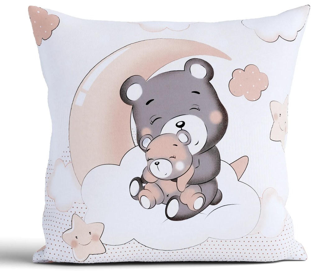 Bavlnená obliečka na vankúš Renforcé 40 × 40 cm - Medvedík