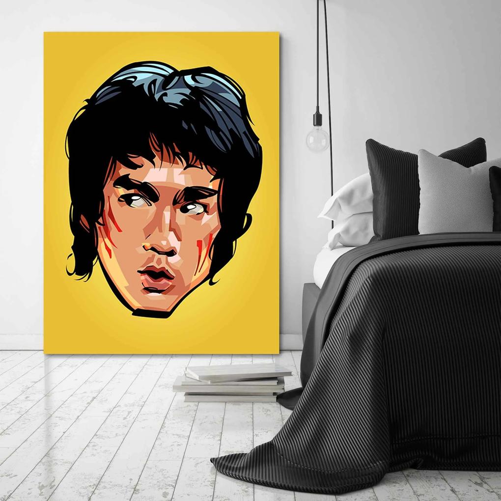 Gario Obraz na plátne Bruce Lee tvár - Nikita Abakumov Rozmery: 40 x 60 cm