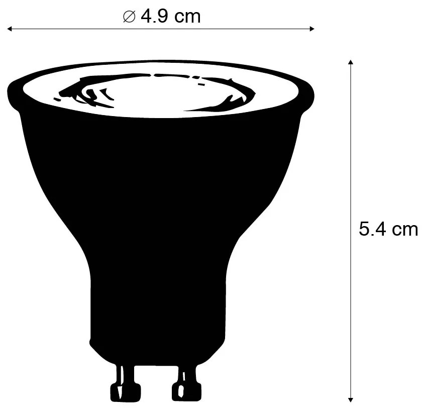 Sada 3 inteligentných žiaroviek GU10 RGBW LED 5W 350 lm 2200-4000K