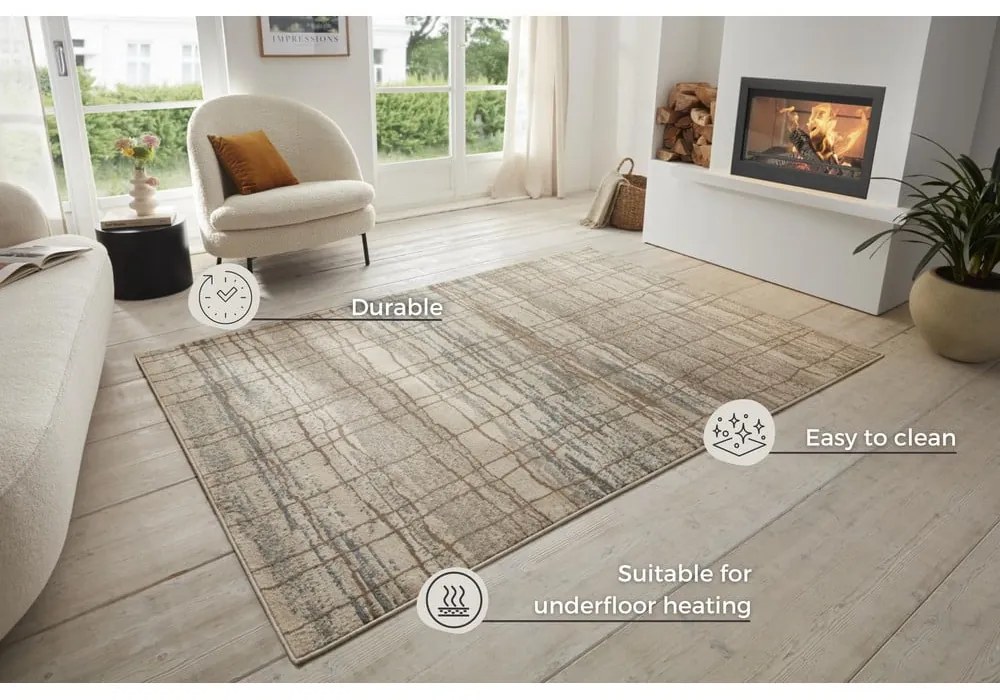 Béžový koberec 240x340 cm Terrain – Hanse Home