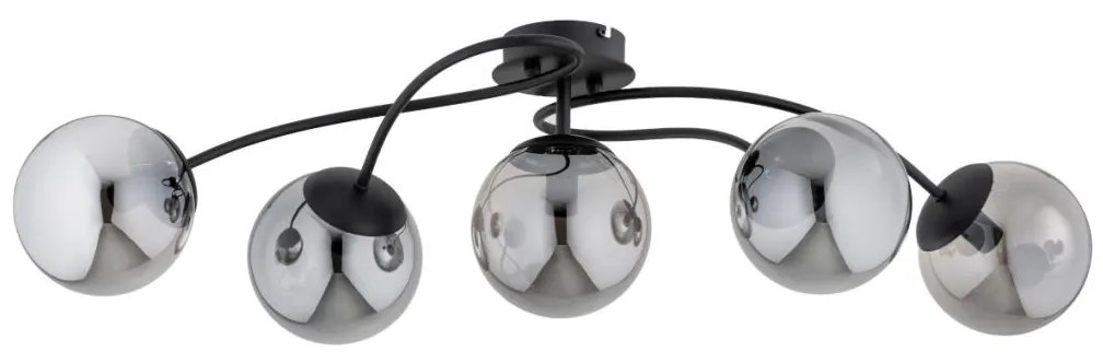 Prisadený luster GILIAN 5xE14/40W/230V čierna