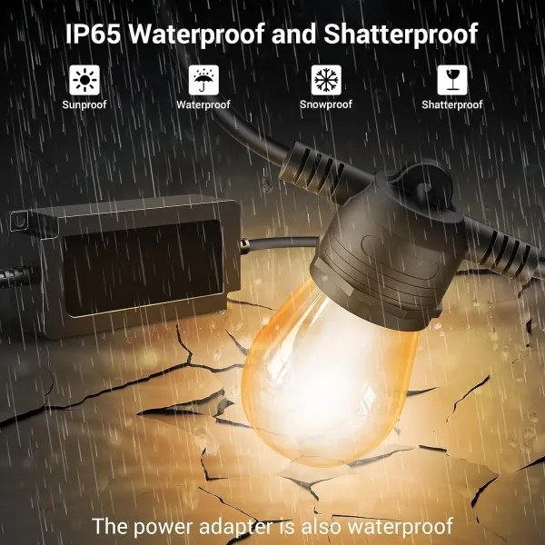 Immax NEO 07900L -LED RGB+CCT Stm. reťaz 15xLED/1W/230V 15m Wi-Fi Tuya IP65+DO