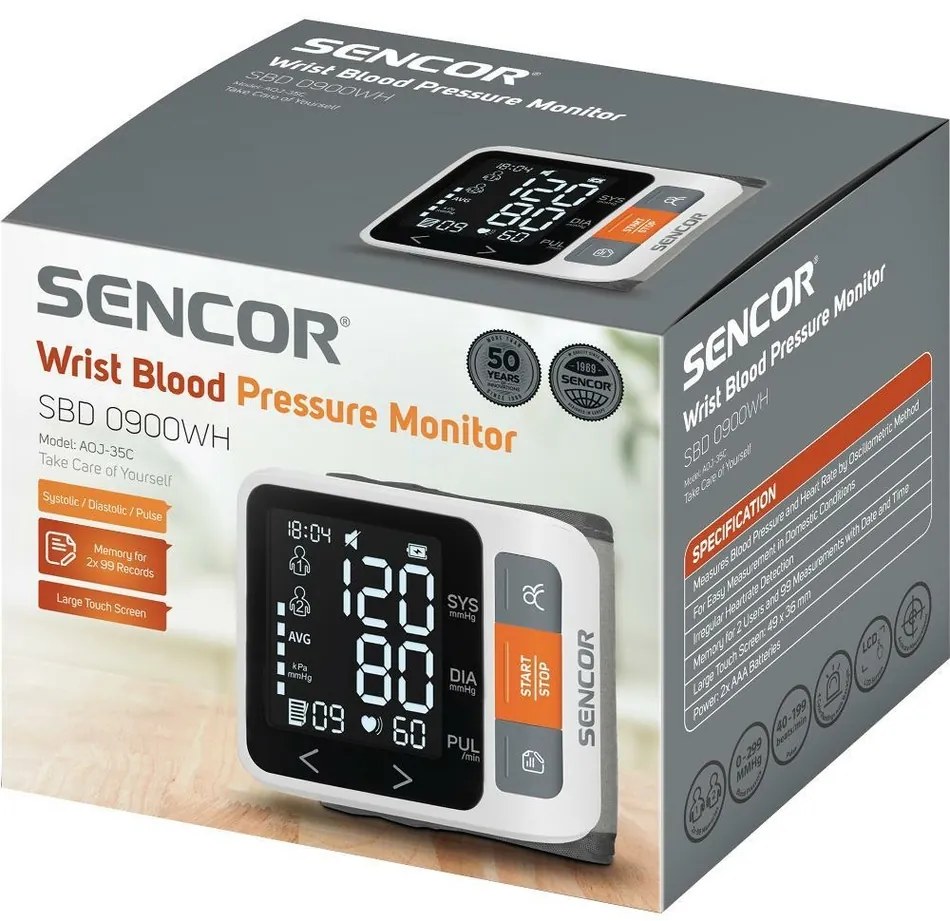 Sencor SBD 0900WH digitálny tlakomer